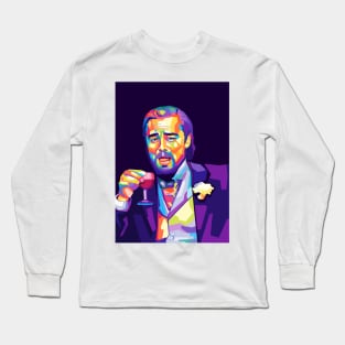 Dicaprio Laugh Meme Wpap Pop Art Long Sleeve T-Shirt